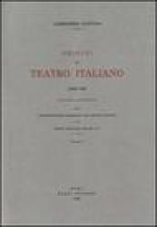 Origini del teatro italiano. Con due appendici sulla rappresentazione drammatica del contado toscano e sul teatro mantovano nel sec. XVI