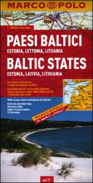 Paesi baltici, Estonia, Lettonia, Lituania 1:800.000