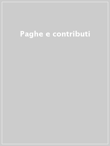 Paghe e contributi