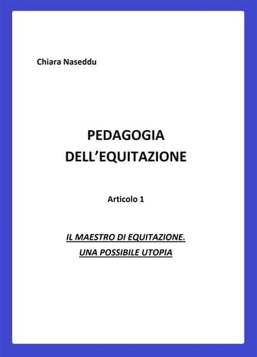Pedagogia dell'equitazione - Chiara Naseddu