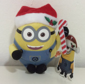 Peluche a Clip Minions Natale 13cm