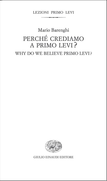 Perché crediamo a Primo Levi? - Mario Barenghi