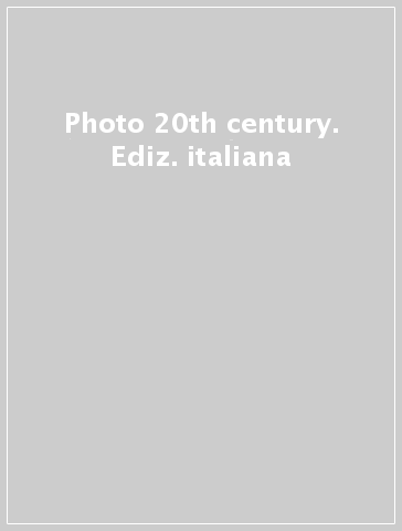 Photo 20th century. Ediz. italiana