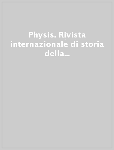 Physis. Rivista internazionale di storia della scienza. Indici (1959-1985)