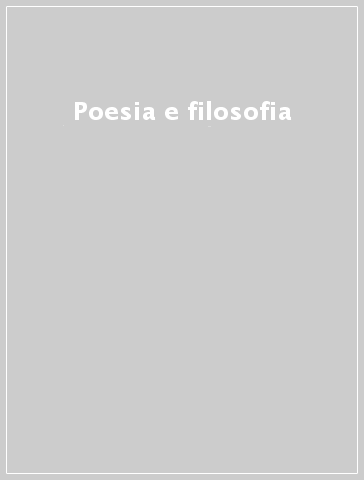 Poesia e filosofia