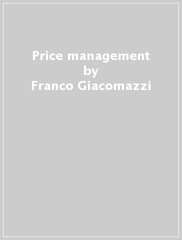 Price management - Franco Giacomazzi