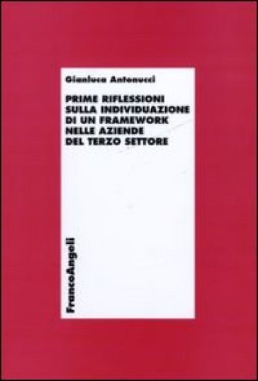 Prime riflessioni sull'individuazione di un framework nelle aziende del terzo settore - Gianluca Antonucci