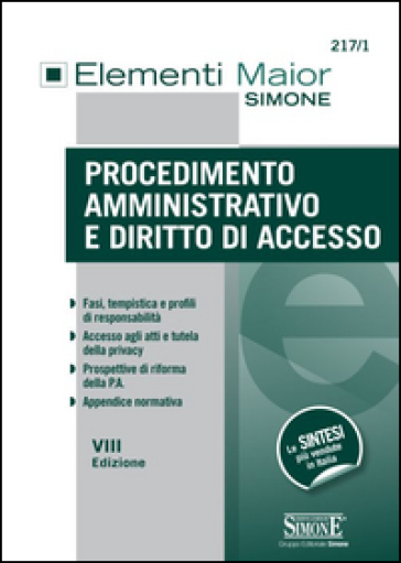 Procedimento amministrativo e diritto di accesso