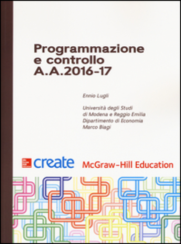 Programmazione e controllo A. A. 2016-17 - Ennio Lugli