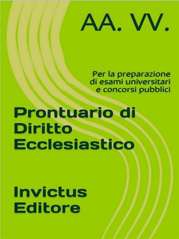 Prontuario di diritto ecclesiastico - AA.VV. Artisti Vari