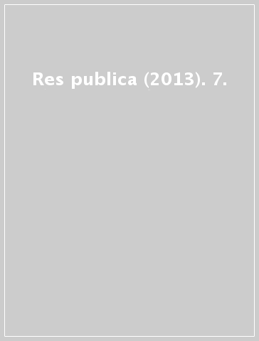 Res publica (2013). 7.