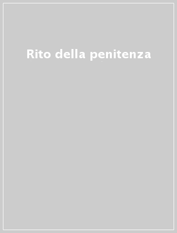 Rito della penitenza