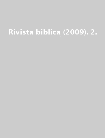 Rivista biblica (2009). 2.