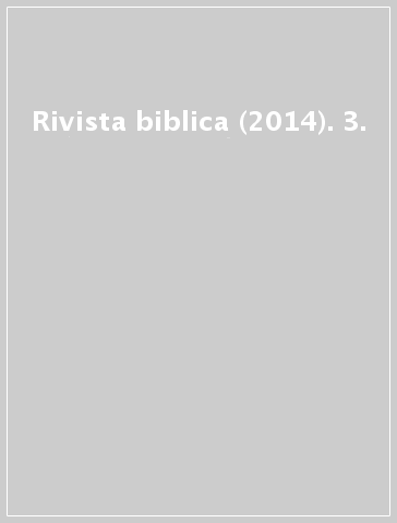 Rivista biblica (2014). 3.