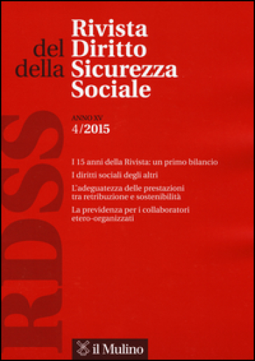 Rivista del diritto della sicurezza sociale (2015). 4.