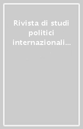 Rivista di studi politici internazionali (2019). 4.