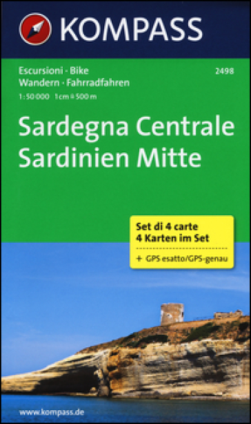 Sardegna centrale-Sardinien mitte. Carta escursionistica 1:50.000. Ediz. bilingue
