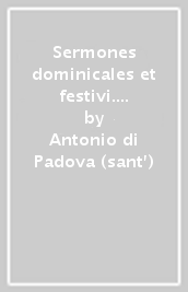 Sermones dominicales et festivi. 3.Sermones festivi. Indices