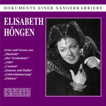 Sings arias - Elisabeth Hongen