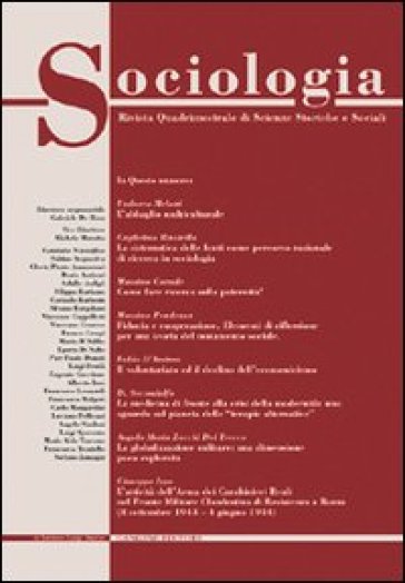 Sociologia. Rivista quadrimestrale di scienze storiche e sociali. 1: Autoimprenditorialità nel terzo settore. Il «progetto Bridge»