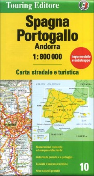 Spagna, Portogallo, Andorra 1:800.000. Ediz. multilingue