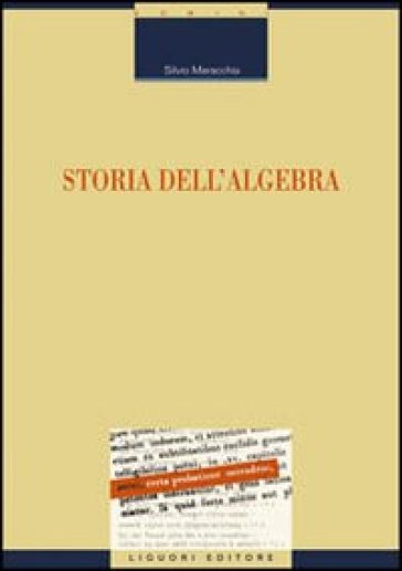 Storia dell'algebra - Silvio Maracchia