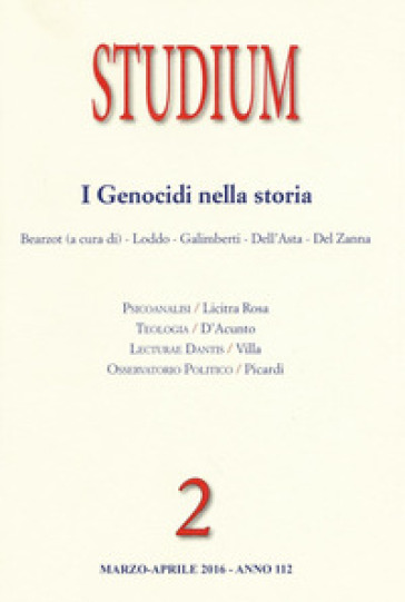 Studium (2016). 2: I genocidi nella storia