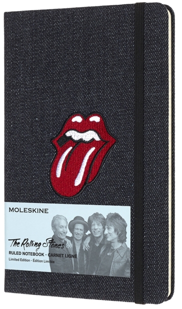 Taccuino Rolling Stones a righe Denim - edizione limitata - Large