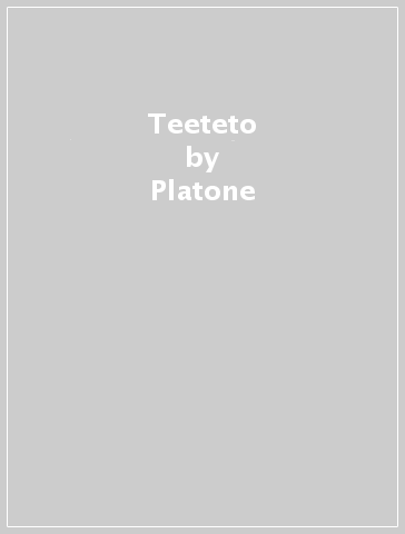 Teeteto - Platone