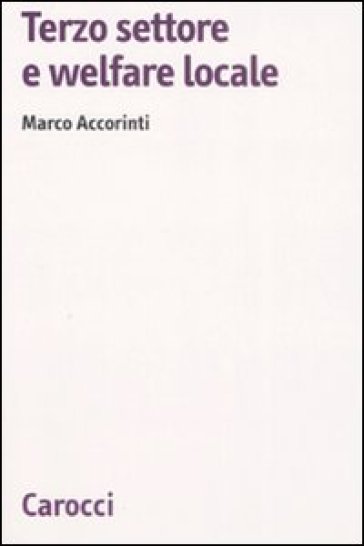Terzo settore e welfare locale - Accorinti - Marco Accorinti