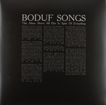 This alone above all - Boduf Songs