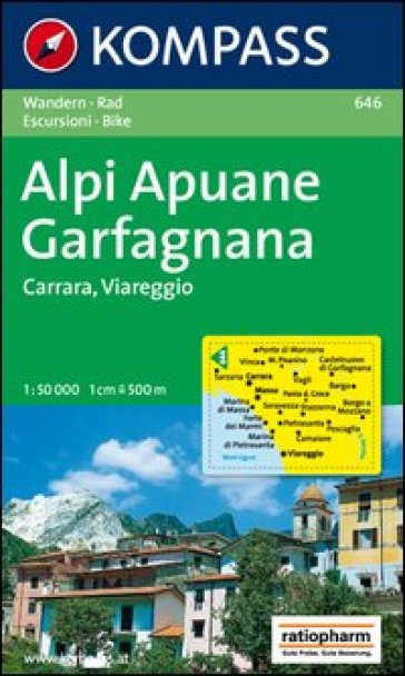 Toscana, Umbria, Abruzzi. Alpi Apuane, Garfagnana, Carrara, Viareggio 1:50.000
