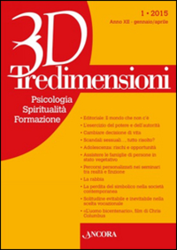 Tredimensioni. Psicologia, spiritualità, formazione (2015). 1.