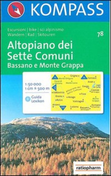 Trentino, Veneto. Altopiano dei Sette Comuni 1:50.000