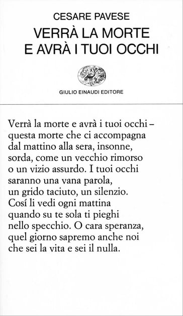 Verrà la morte e avrà i tuoi occhi - Cesare Pavese