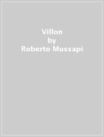 Villon - Roberto Mussapi