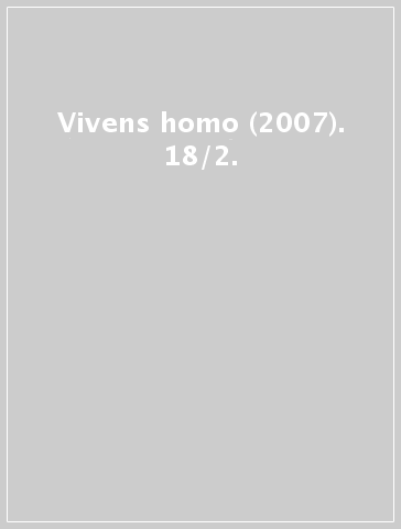 Vivens homo (2007). 18/2.