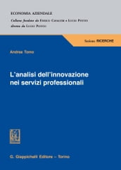 L analisi dell innovazione nei servizi professionali