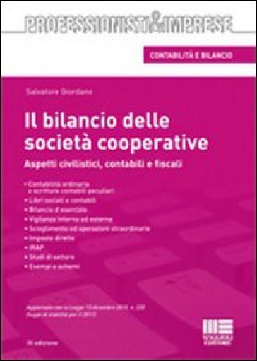 Il bilancio delle società cooperative - Salvatore Giordano