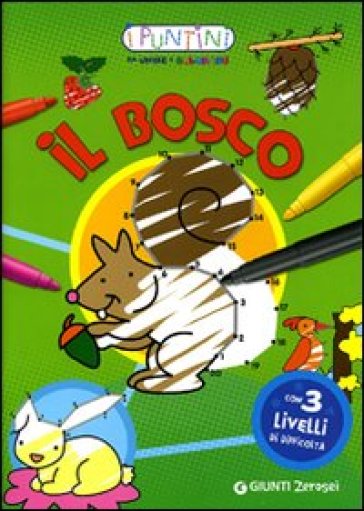 Il bosco. I puntini da unire e colorare