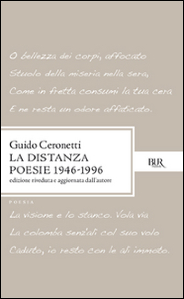 La distanza. Poesie (1946-1996) - Guido Ceronetti