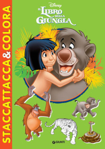 Il libro della giungla. Staccattacca &amp; colora. Con adesivi. Ediz. illustrata
