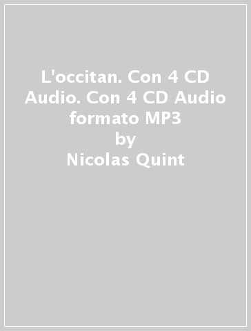 L'occitan. Con 4 CD Audio. Con 4 CD Audio formato MP3 - Nicolas Quint