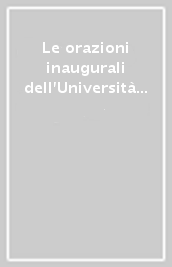 Le orazioni inaugurali dell Università degli Studi di Napoli Federico II