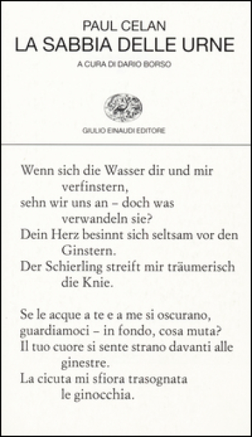 La sabbia delle urne. Testo tedesco a fronte - Paul Celan