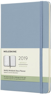 12 mesi - Agenda settimanale con spazio per note - Large - copertina rigida - Blu Cenere