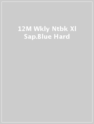 12M Wkly Ntbk Xl Sap.Blue Hard