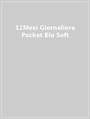 12Mesi Giornaliera Pocket Blu Soft