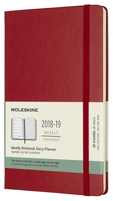 18 mesi - Agenda settimanale con spazio per note Edizione Limitata Denim Large copertina rigida rossa