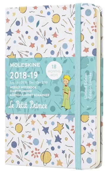 18 mesi - Agenda settimanale con spazio per note Edizione Limitata Petit Prince Pocket bianca copertina rigida